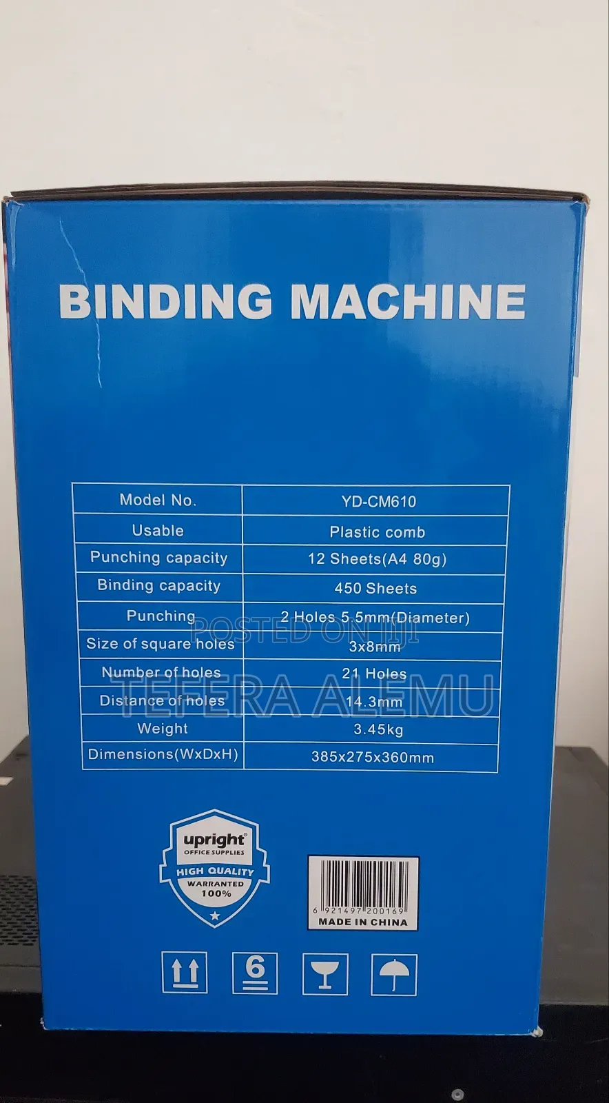 Upright Binding Machine Brand New