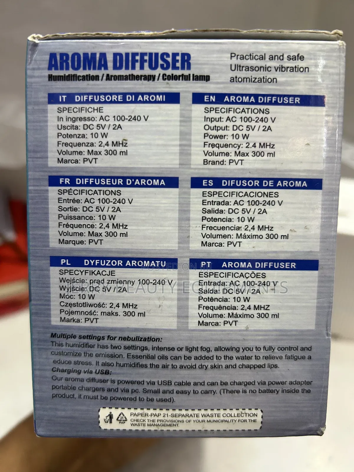 Aroma Diffuser With Colorful Lamp