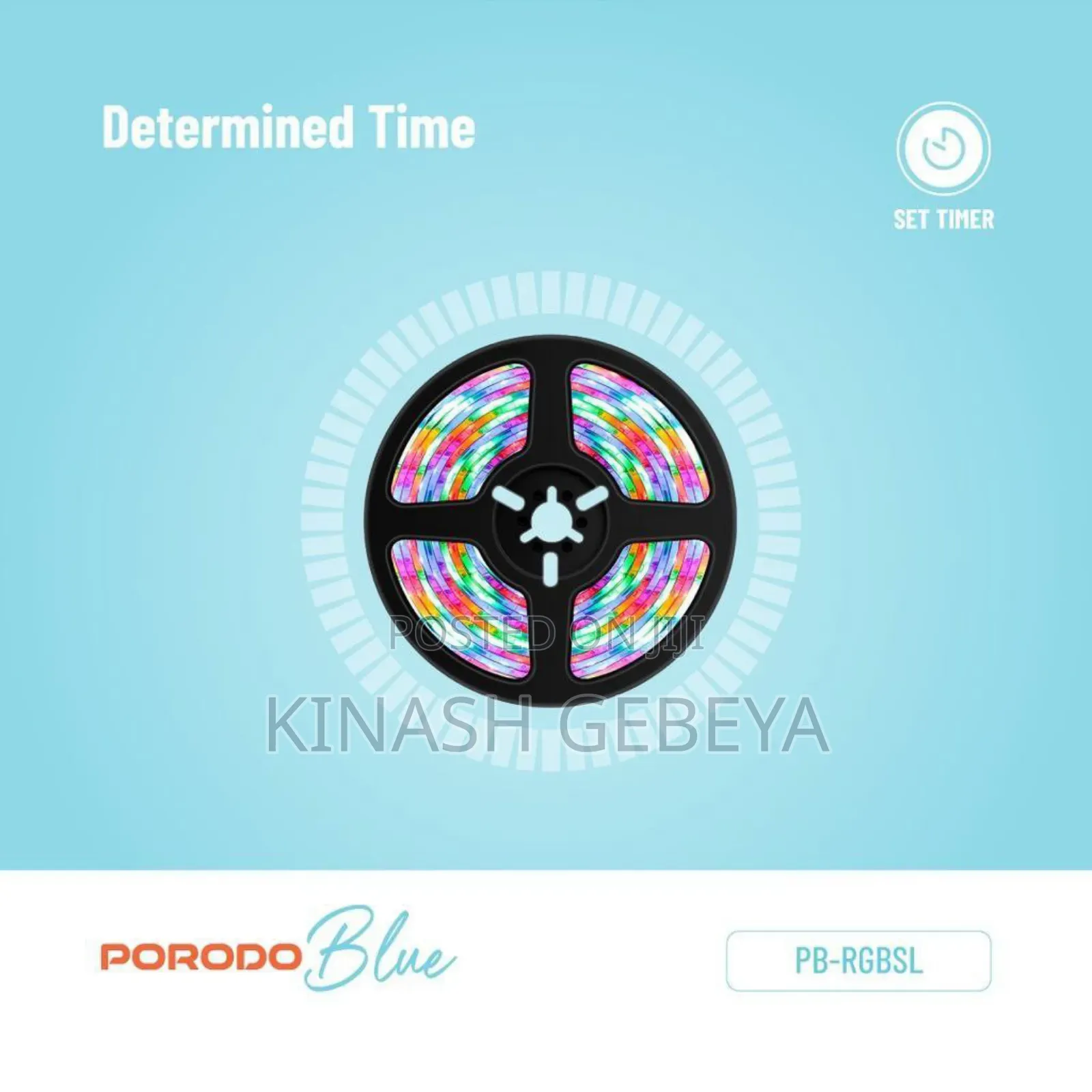 Porodo Sound Reactive Strip Light With Remote Control(5meter)