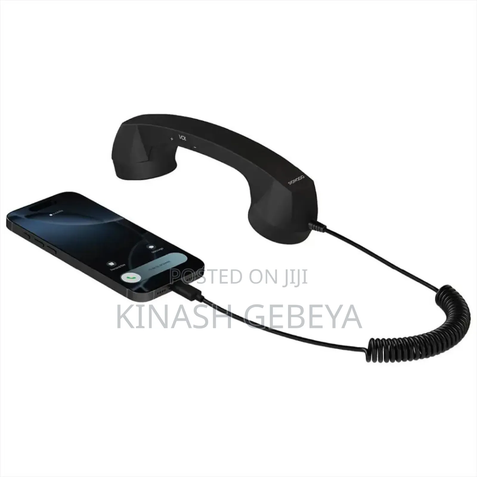 Porodo Classic Retro Phone Hand Set With Type C Connector