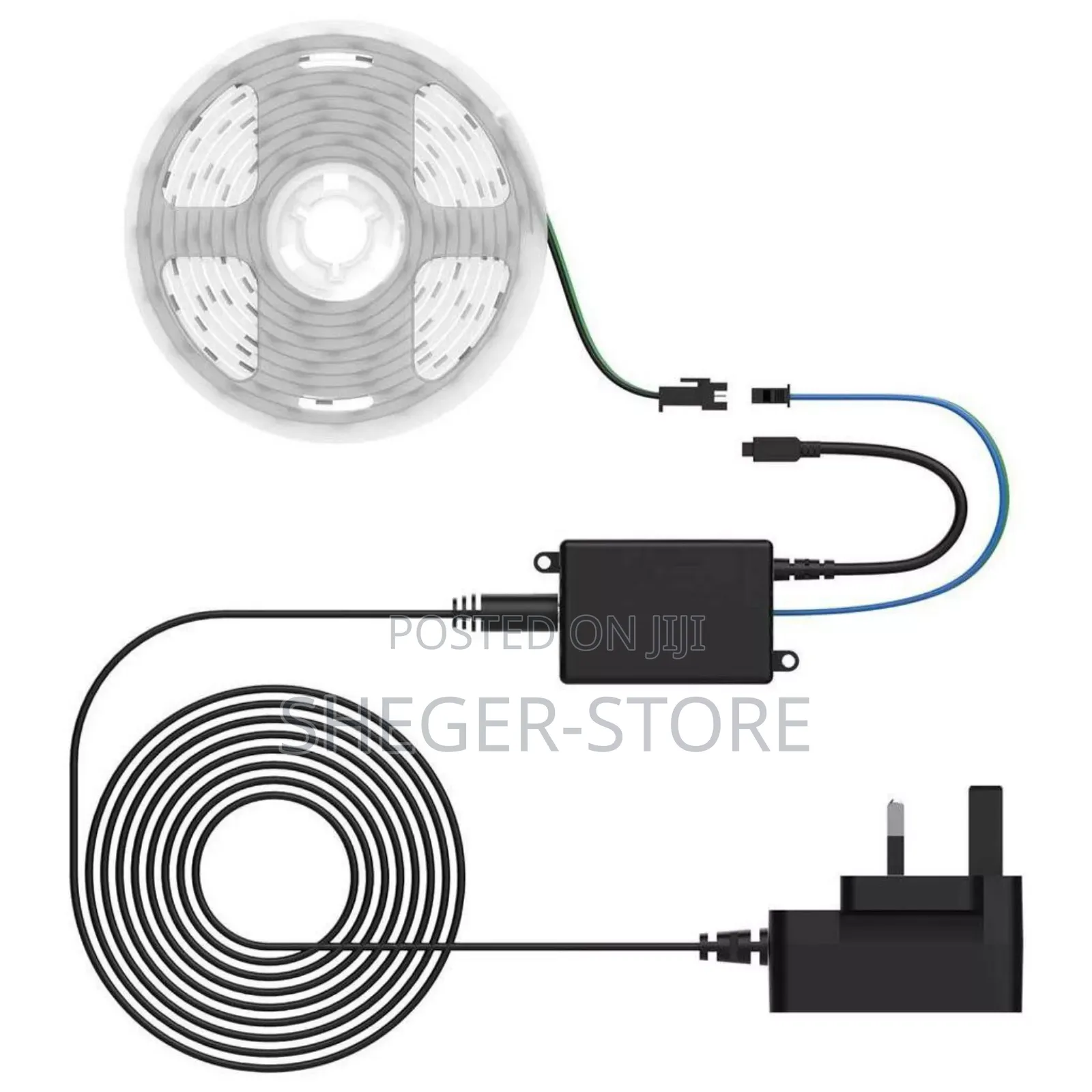 Orginal Porodo Blue Sound Reactive RGB Strip Light With Remote Control