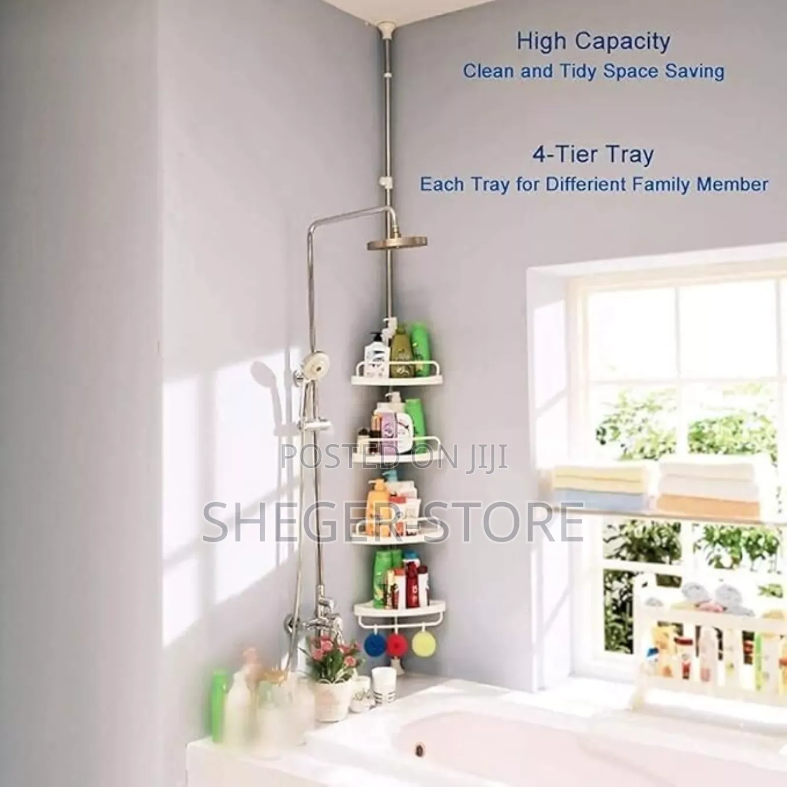 Stylish Design Adjustable Bathroom Corner Shelf