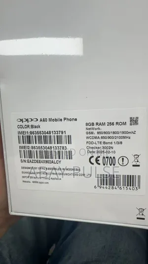 New Oppo A60 256 GB Black