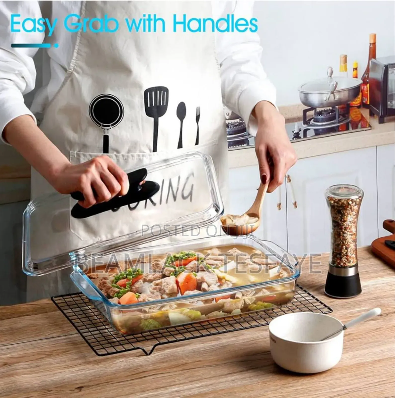 Oval Tempered Glass Casserole