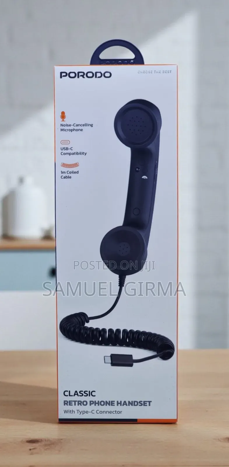 The Porodo Classic Retro Phone Handset