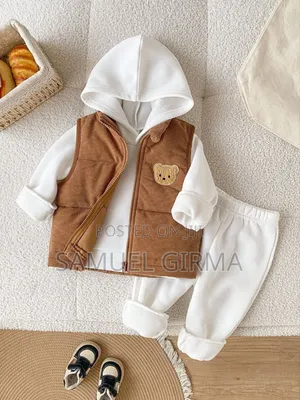 Mk- 0748p Cute Bear Warm 3 Piece Set Outfit