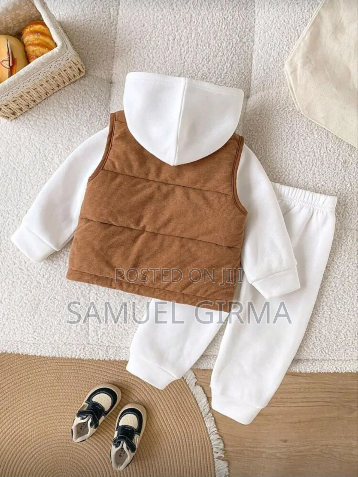 Mk- 0748p Cute Bear Warm 3 Piece Set Outfit