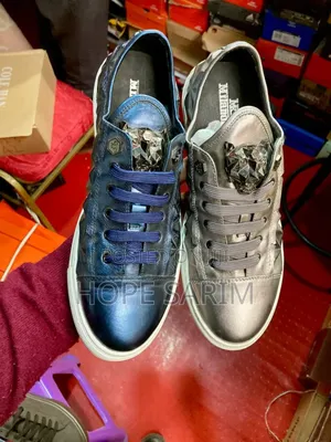 Blue and Gray Shoes