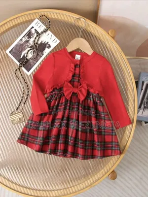 Baby Girl Plaid Patchwork Ruffled Hem Stand