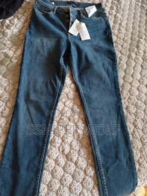 Pair of Women's Skinny High-Waist Denim Jeans.