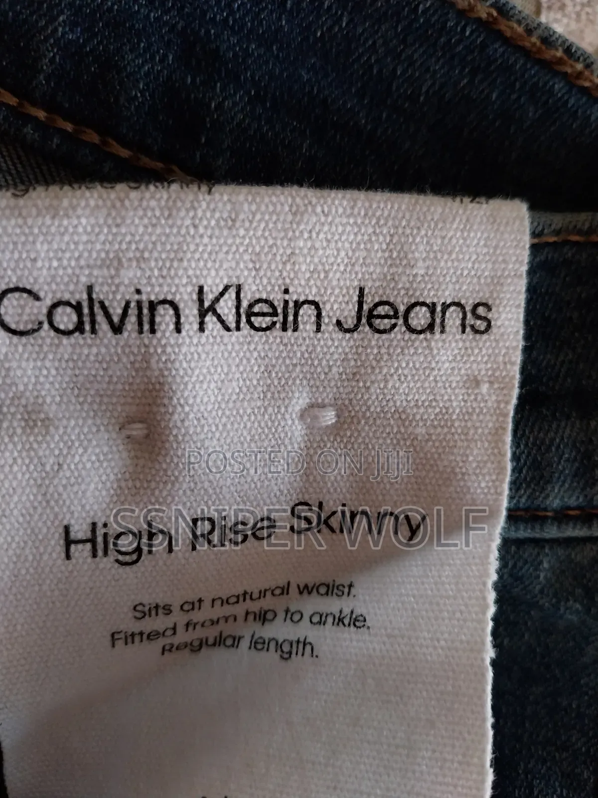 Pair of Women's Skinny High-Waist Denim Jeans.