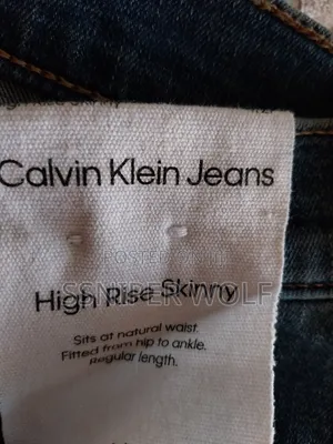 Pair of Women's Skinny High-Waist Denim Jeans.