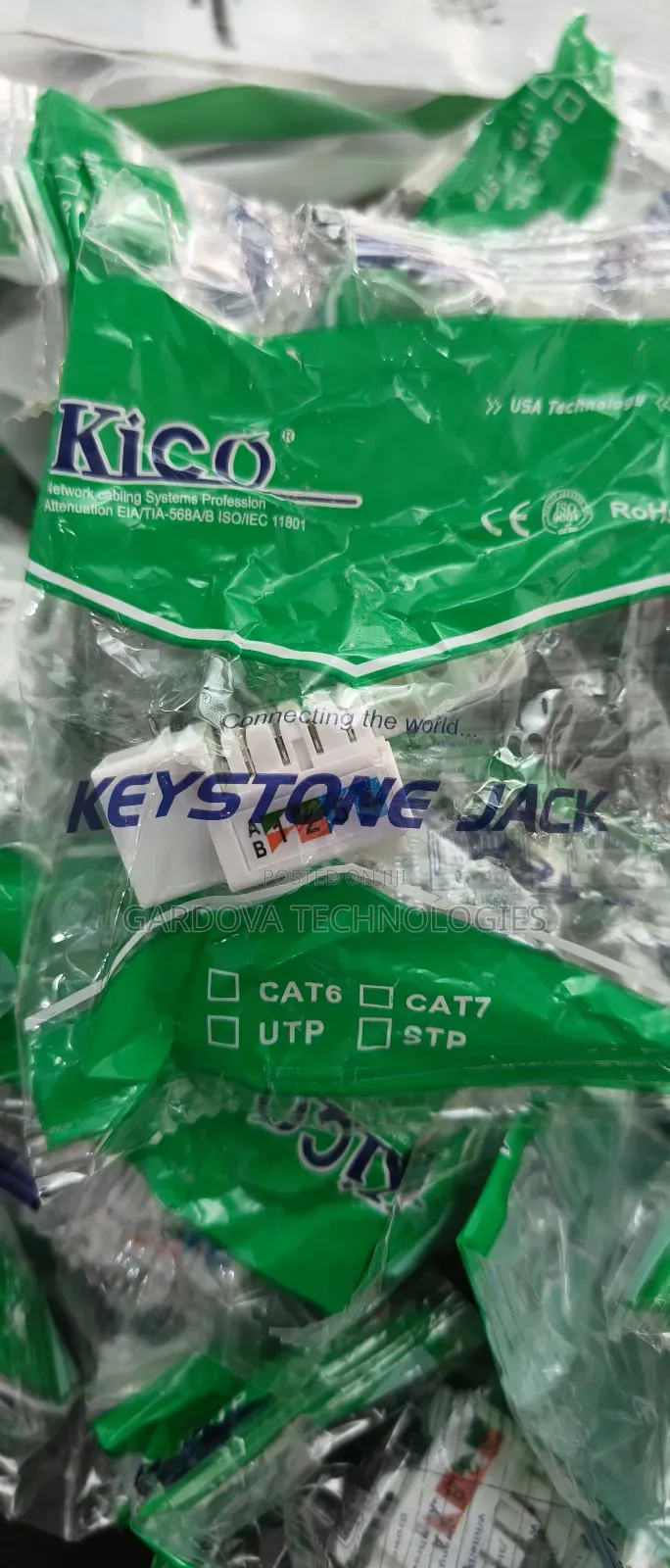 Original Kico Keystone Jack for Structured Cabling Systems.