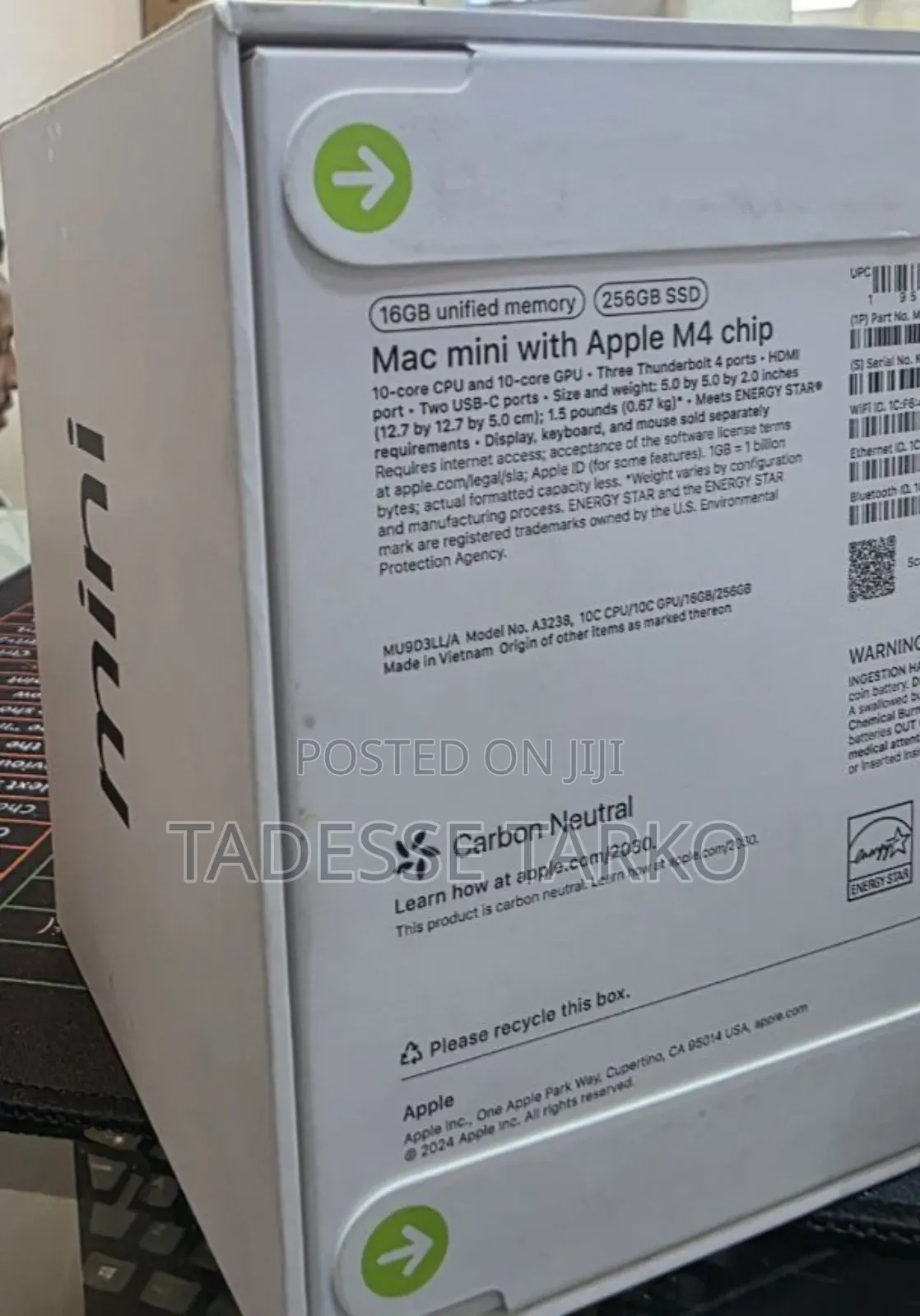 New Laptop Apple MacBook 16GB SSD 256GB