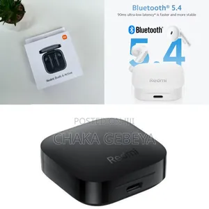 Authentic Xiaomi Earbuds - Black/White, Sweat-Resistant for Sports