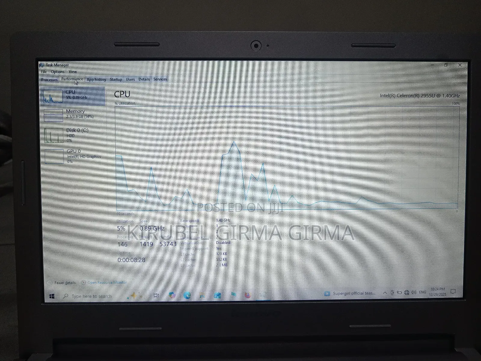Laptop Lenovo IdeaPad S300 4GB Intel Core 2 Duo HDD 500GB