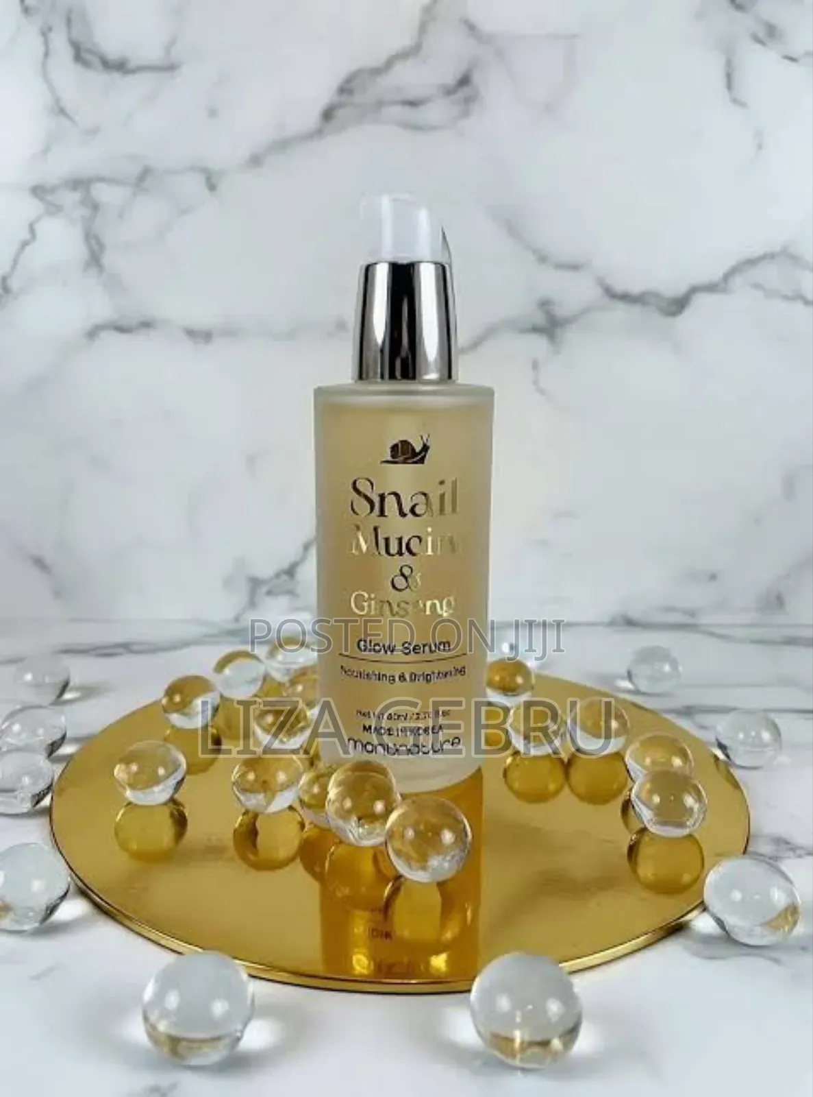 Montnatre Ginseng and Snail Mu Serum. 80ml. Made in Korea. 3500