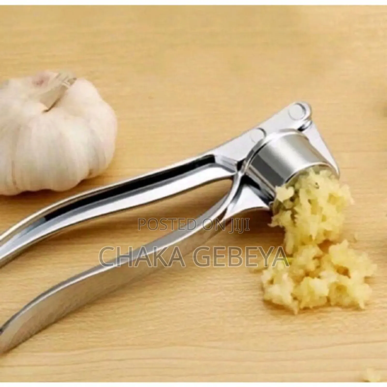 Professional Stainless Steel Garlic Press Crusher - Heavy Duty,