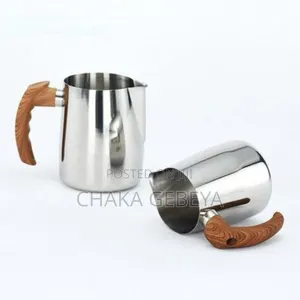 Stainless Steel Milk Frother Warmer 600ml - For Macchiato, Late, Tea