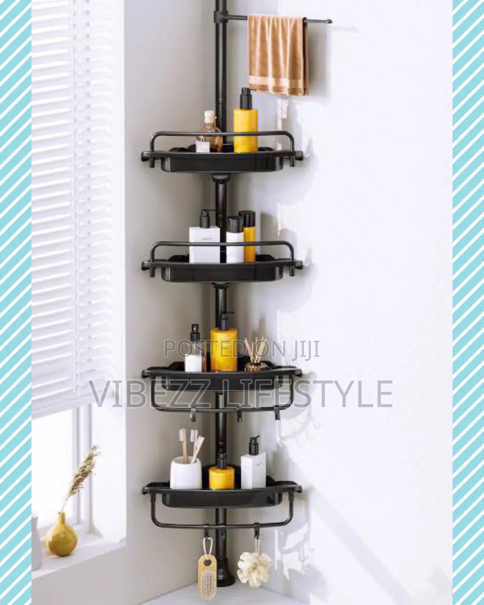 4-Tier Corner Shower Shelf