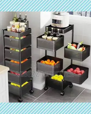 5 Layer Moveable Kitchen Storage Rack