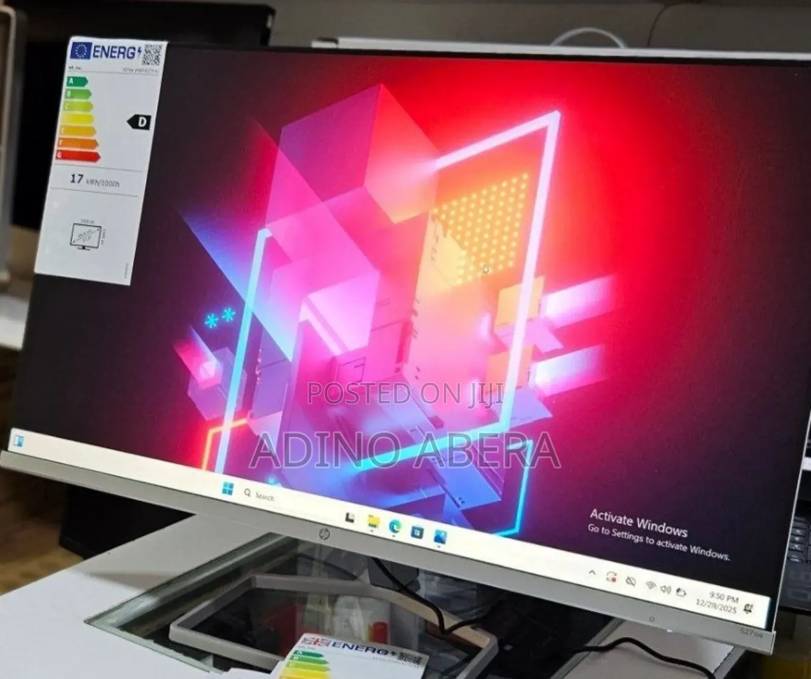 Brand New White Monitor Quantity Available Hp 27" Inch Mo