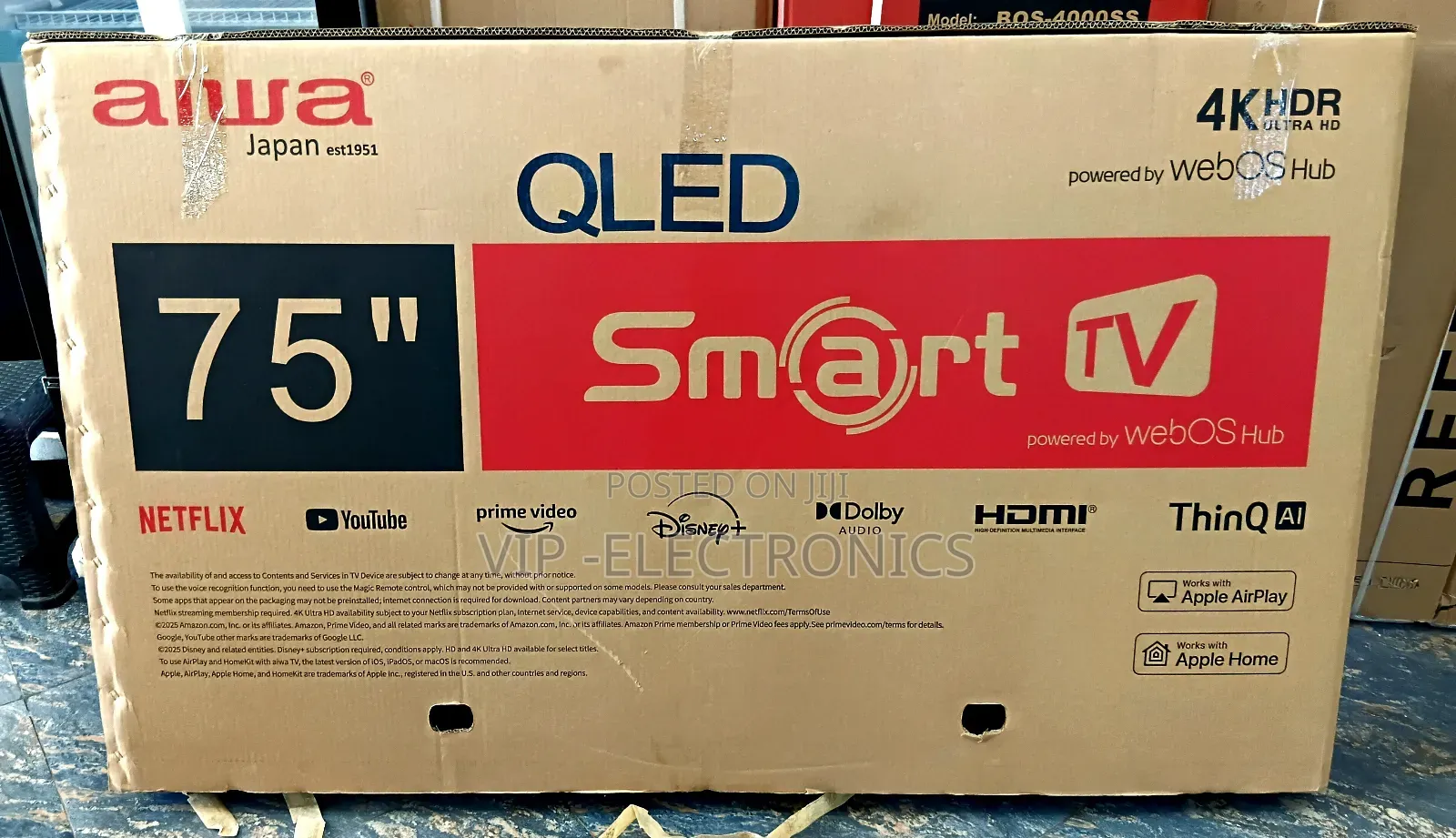 Aiwa 75 Inch Tv Smart HDR Qled Webos Original Aiwa