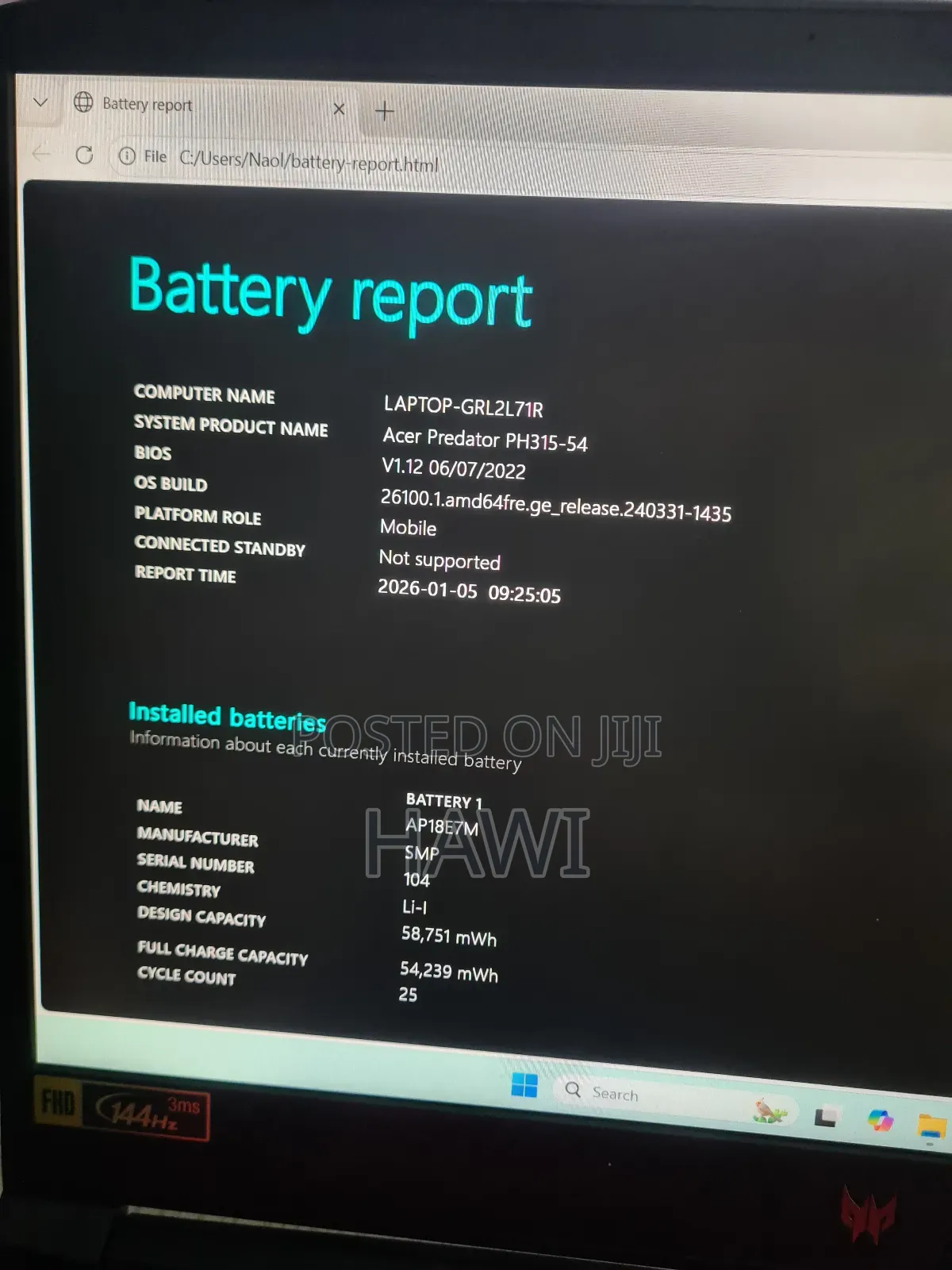 New Laptop Acer Predator Helios 300 16GB Intel Core i7 SSD 512GB