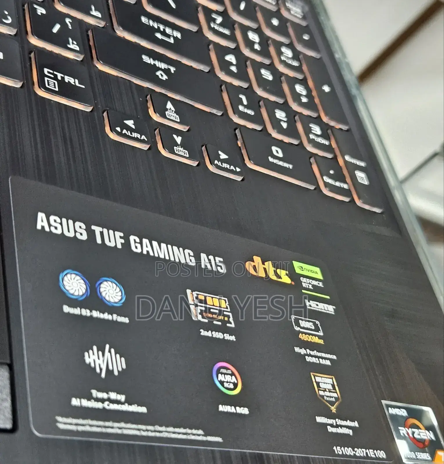New Laptop Asus TUF Gaming A15 8GB AMD Ryzen 7 SSD 512GB