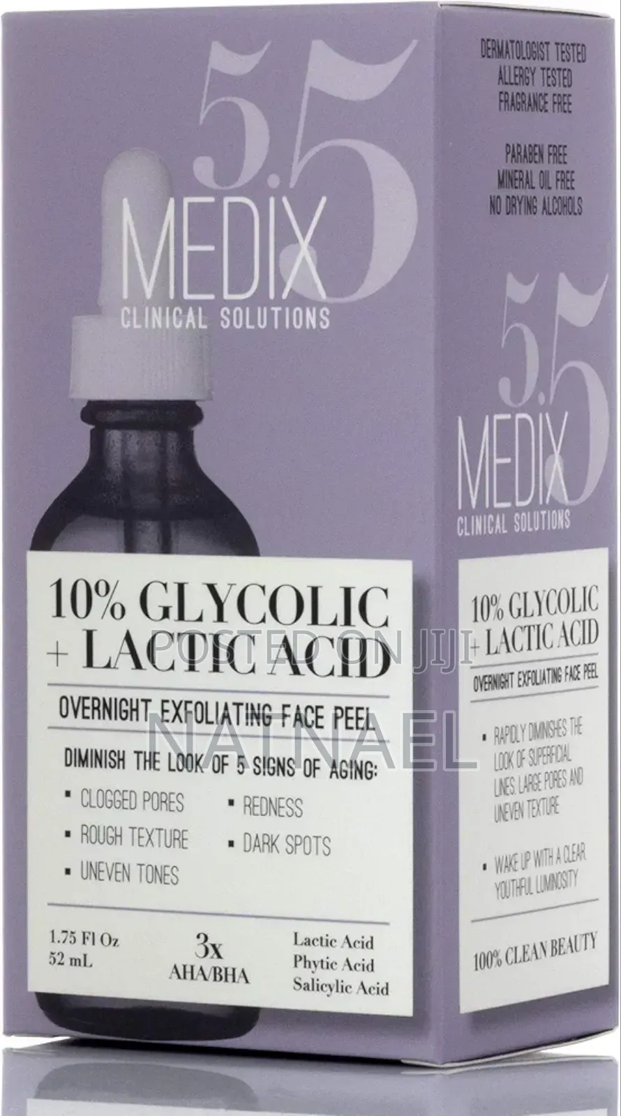 Medix 5.5 10% Glycolic + Lactic Acid Overnight Exfoliating Face Peel
