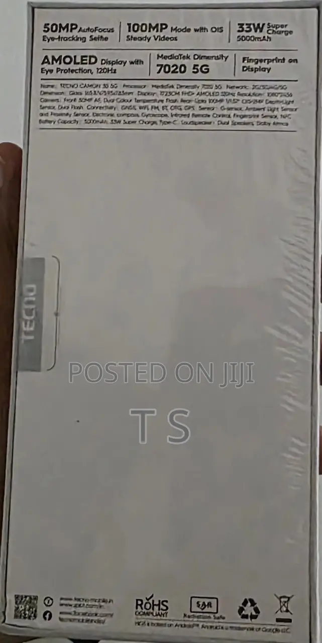 New Tecno Camon 30 256 GB White