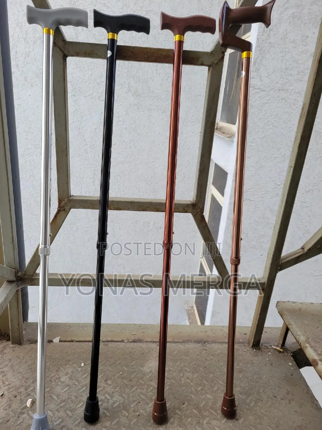 Walking Stick. It’S Made of Oxidised Aluminium