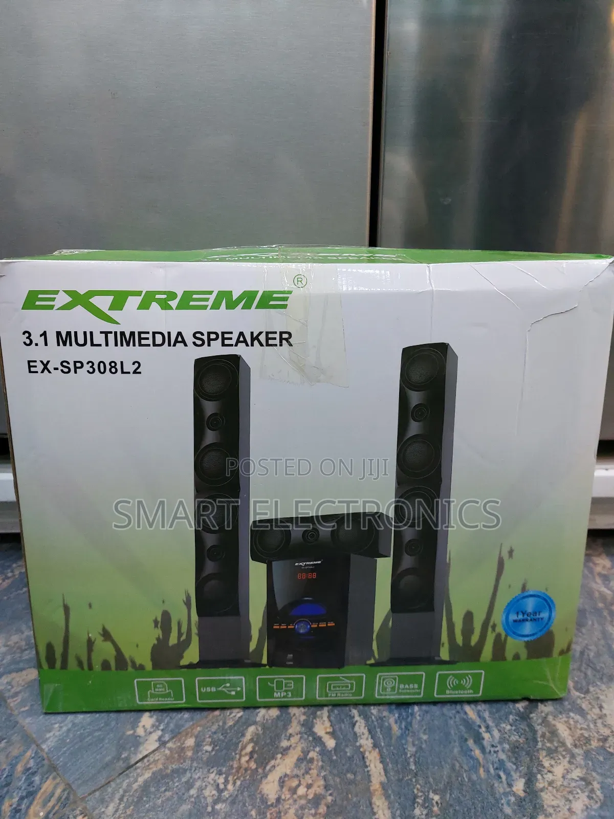 Ex-Sp308l2. It Is a 3.1 Channel Home Theatre Bluetooth .