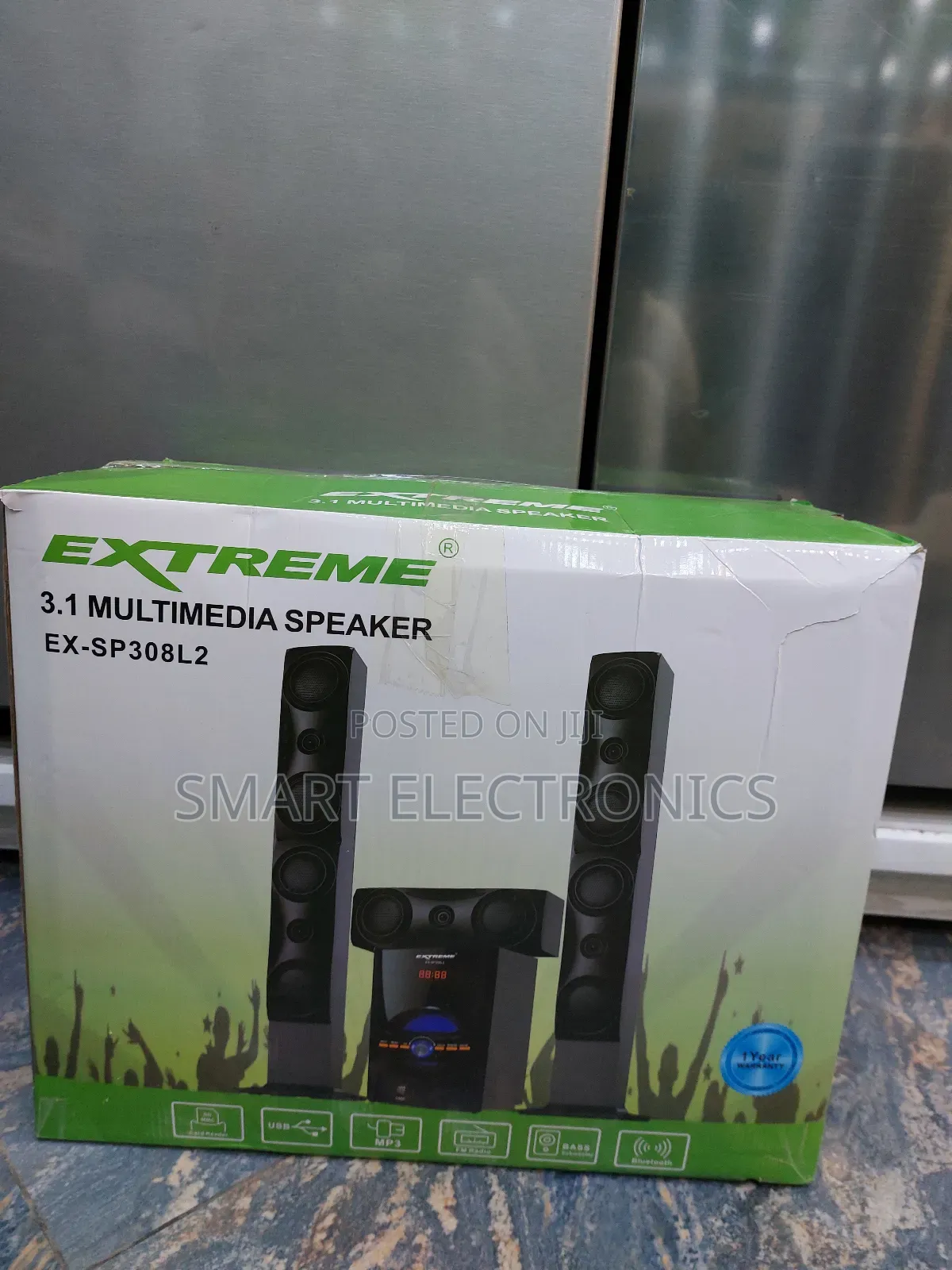 Ex-Sp308l2. It Is a 3.1 Channel Home Theatre Bluetooth .