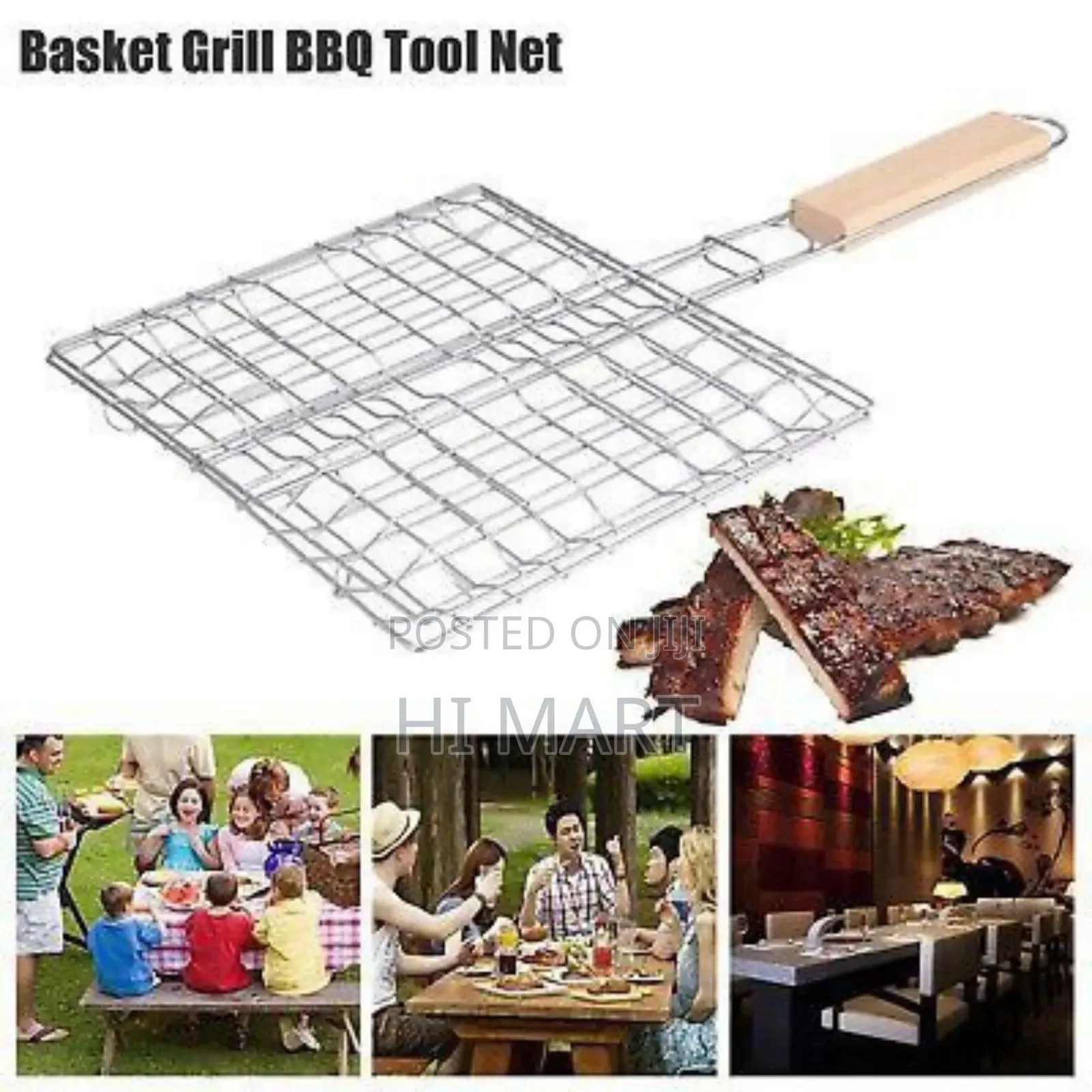 Almunium Barbeque Grill Net(3fish Capacity)
