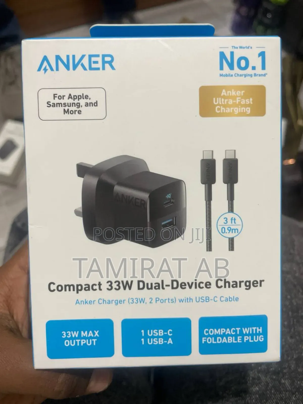 Anker 323 33w Dual Port Charger With Usb-C Cable