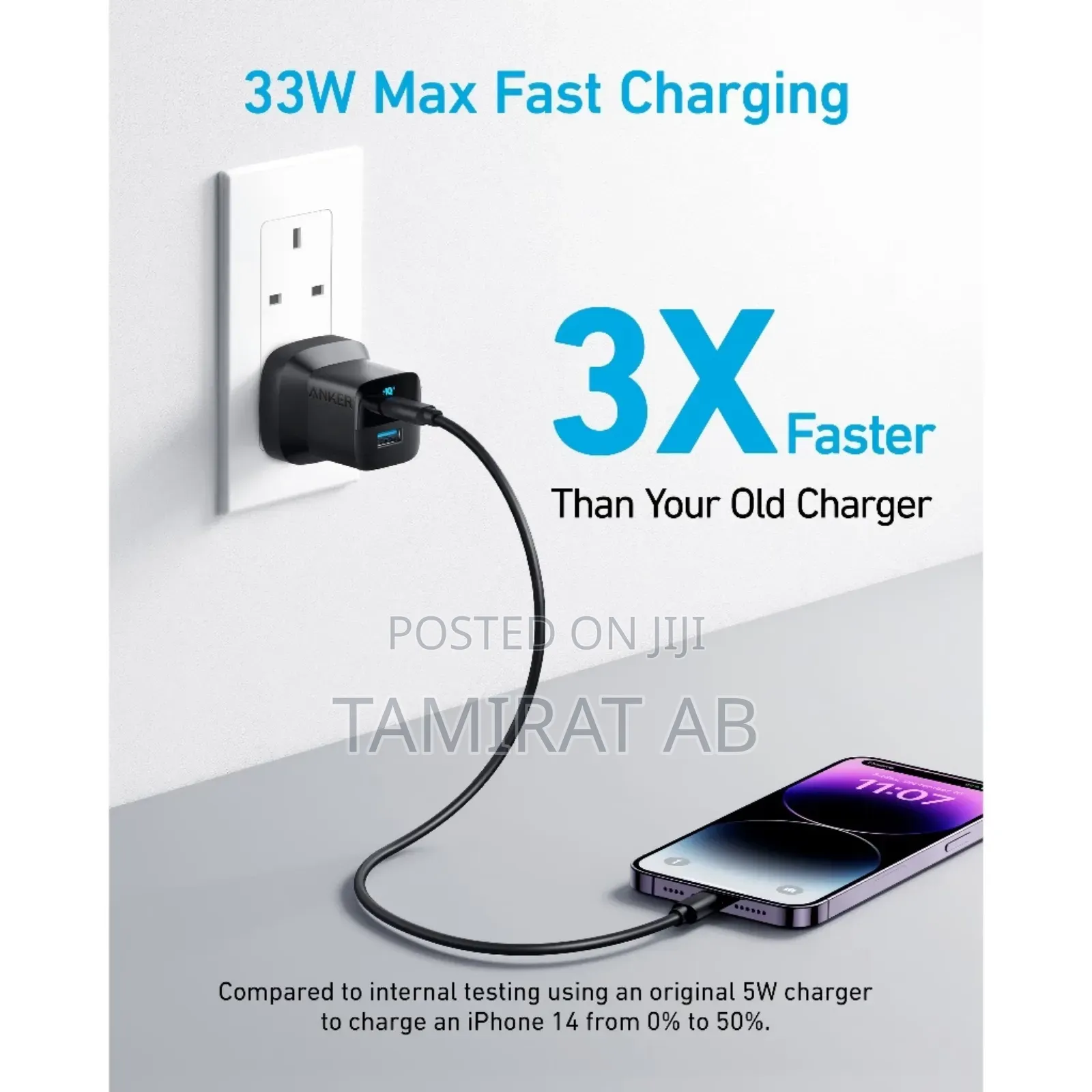 Anker 323 33w Dual Port Charger With Usb-C Cable
