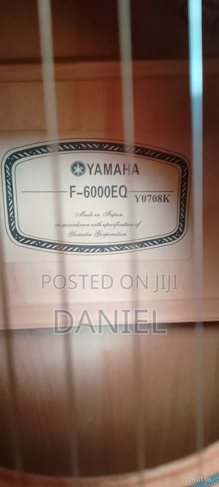 Professional Yamaha F-6000 Acoustic Guitar