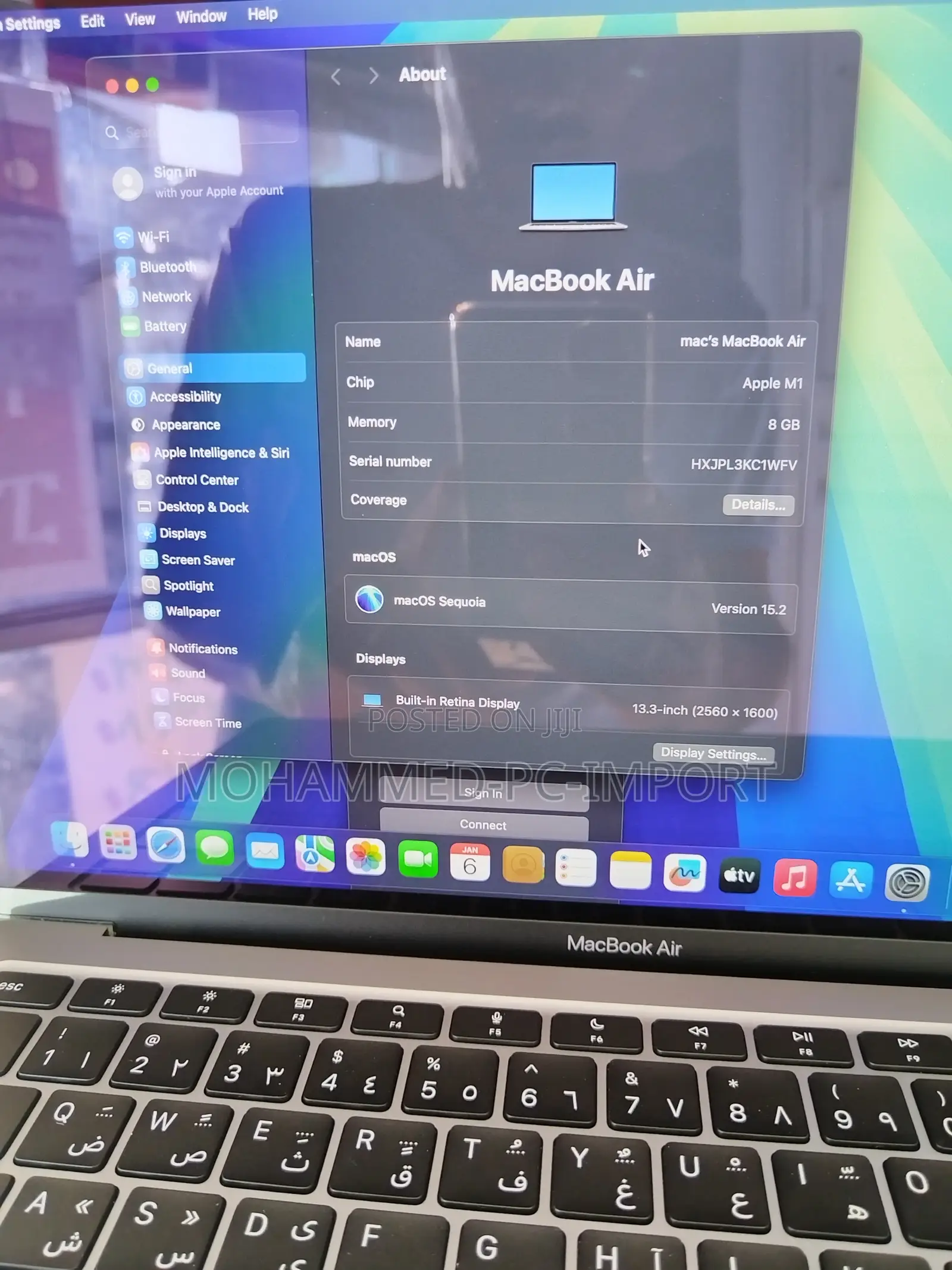 New Laptop Apple MacBook Air 2020 M1 8GB Apple M1 SSD 256GB