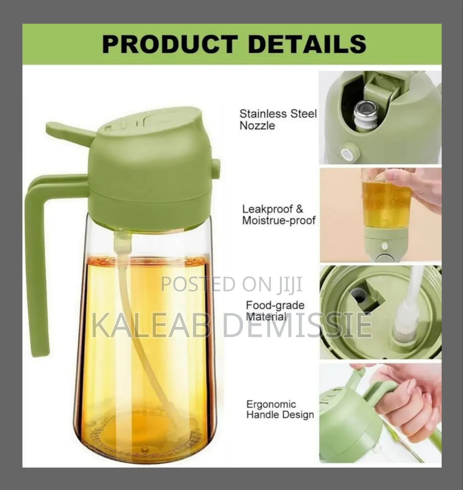 2in1 Oil Spary and Dispenser Bottle