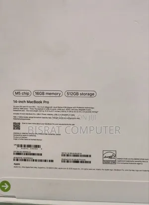 New Laptop Apple MacBook 16GB Apple M5 SSD 512GB