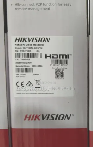 Hikvision 4-Channel Network Video Recorder (Nvr)Ds-7104ni-Q1/4p/M