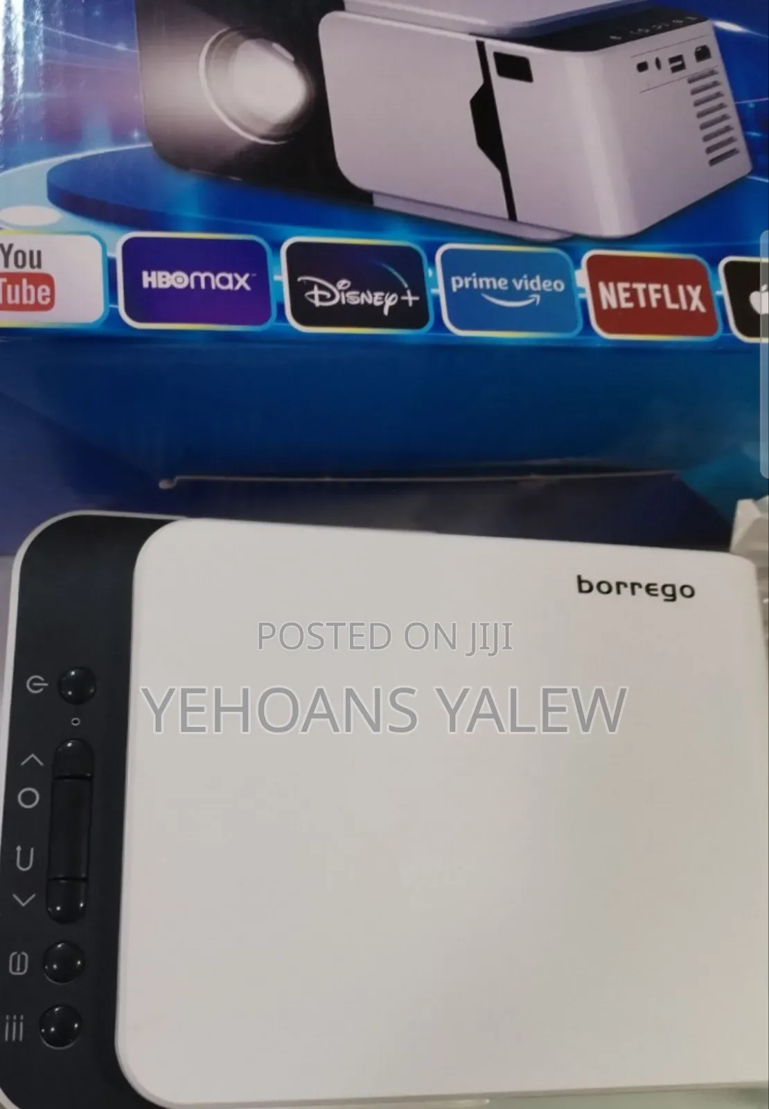 Borrego T6 Ultra Hd Android Projector • Projection Size: About 30"-