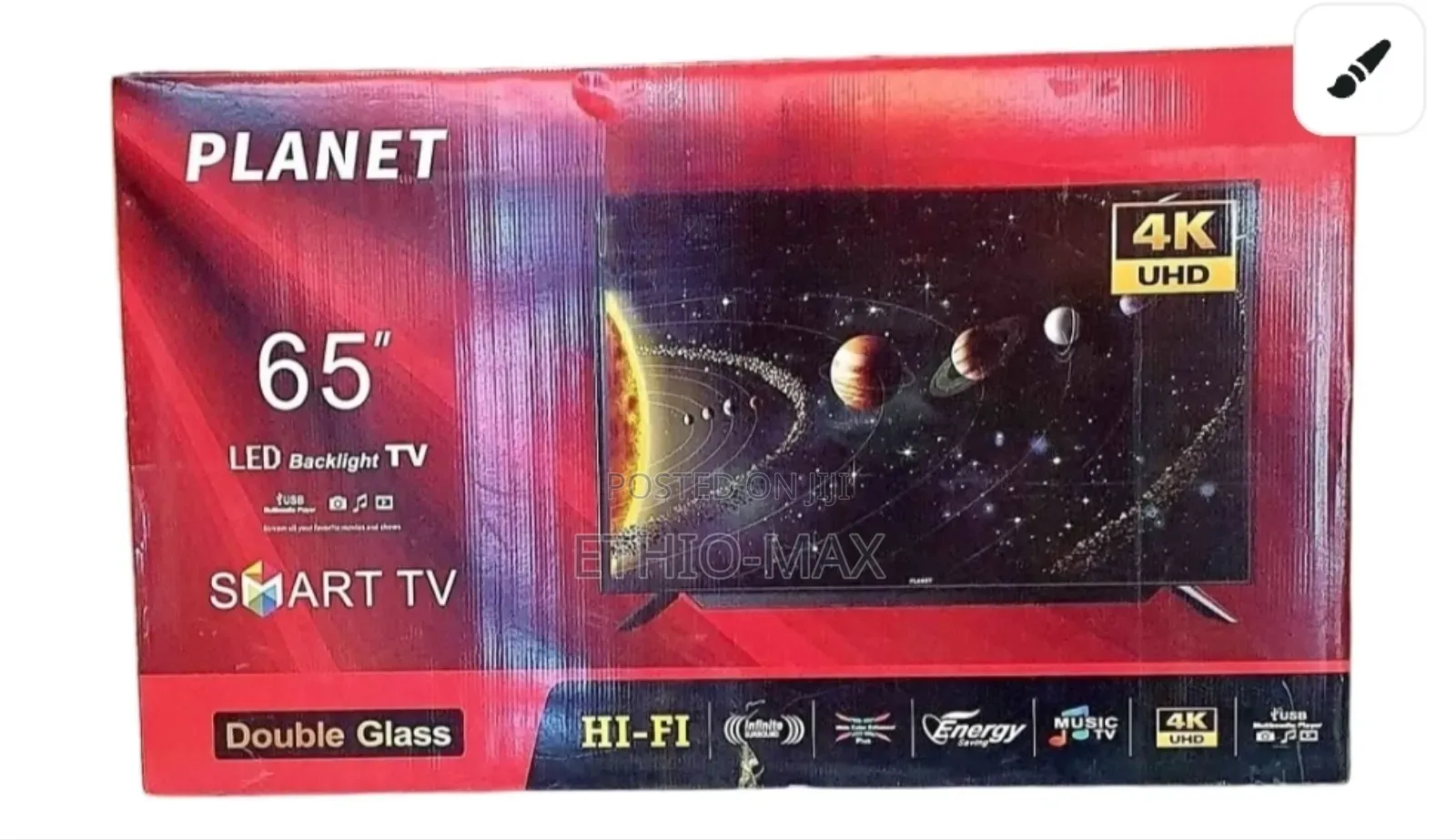 Planet 65” Smart Android Tv – Double Glass | Uhd | Original
