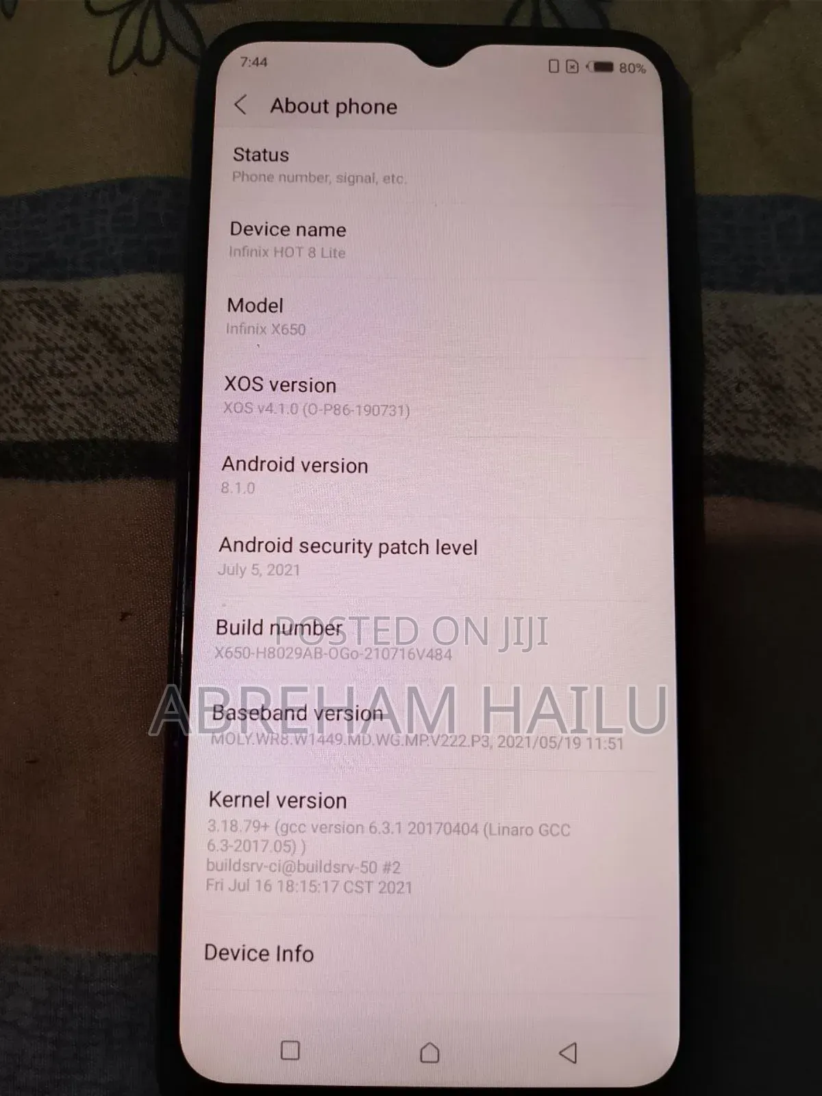 Infinix Hot 8 Lite 32 GB Black