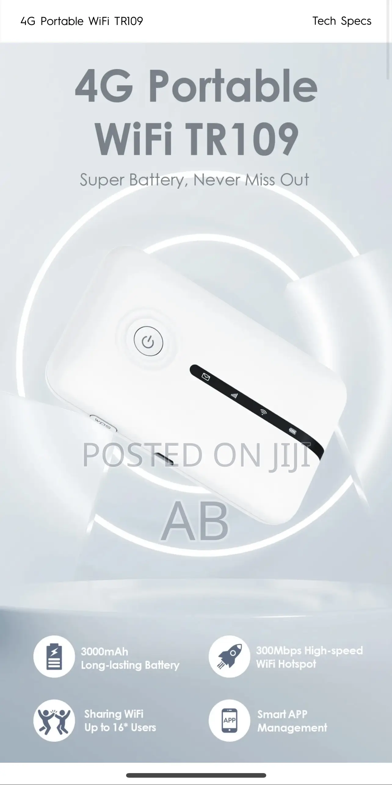 Tecno Portable Wifi Router