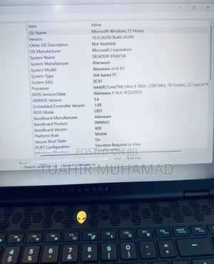 New Laptop Alienware M17x R2 16GB Intel Core Ultra 9 SSD 1T