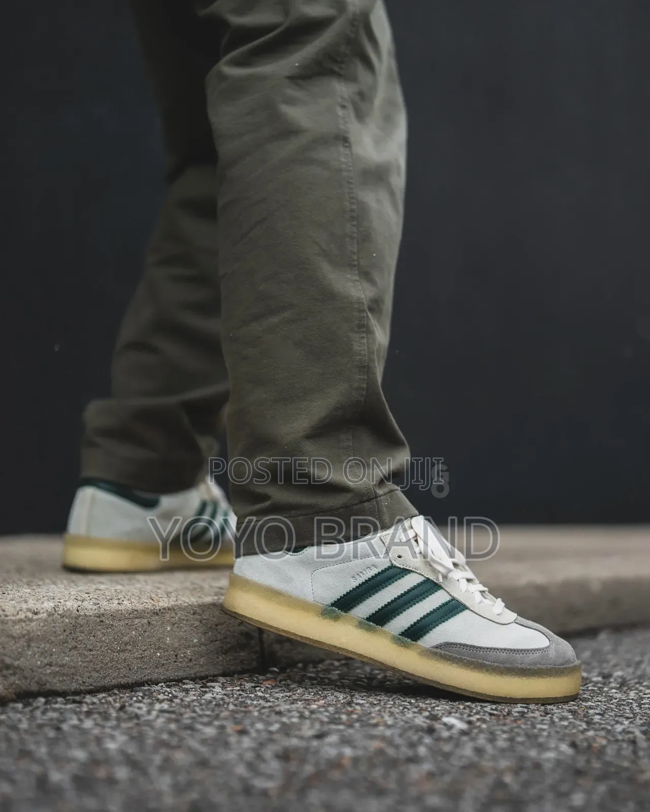 Adidas Samba Clarks White Gray Fashion Shoes