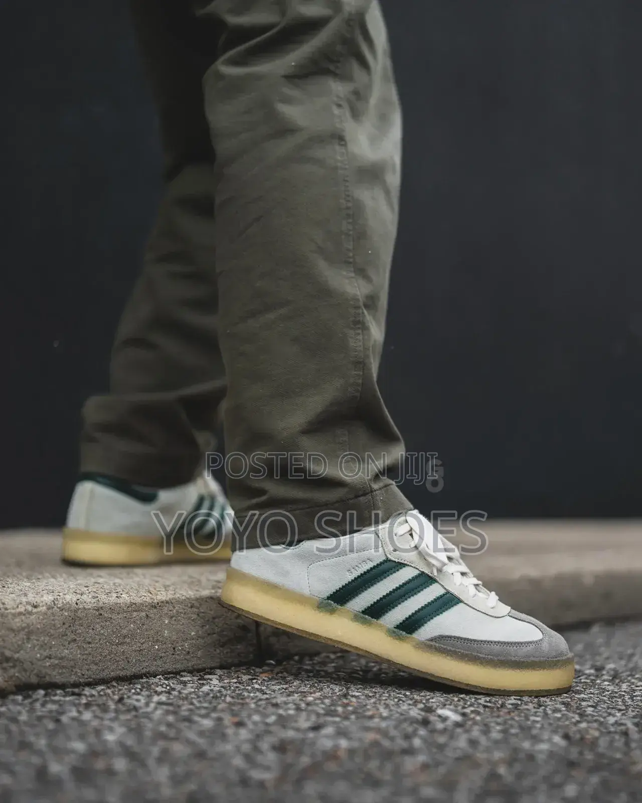 Adidas Samba Clarks White Gray Fashion Shoes