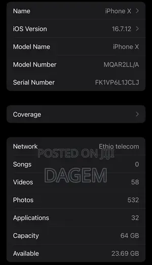 Apple iPhone X 64 GB White